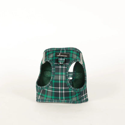 VEST STEP IN HARNESS - GREEN PLAID TARTAN