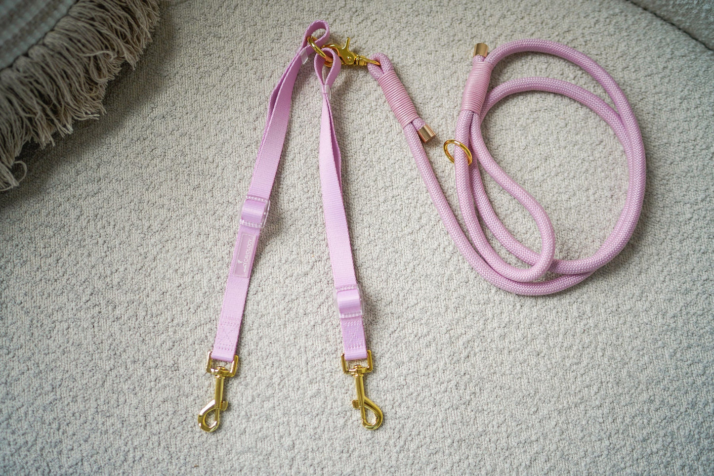 DOG LEASH COUPLER SPLITTER PINK