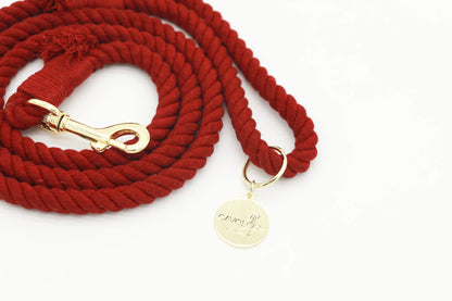 ROPE LEASH - CRIMSON RED