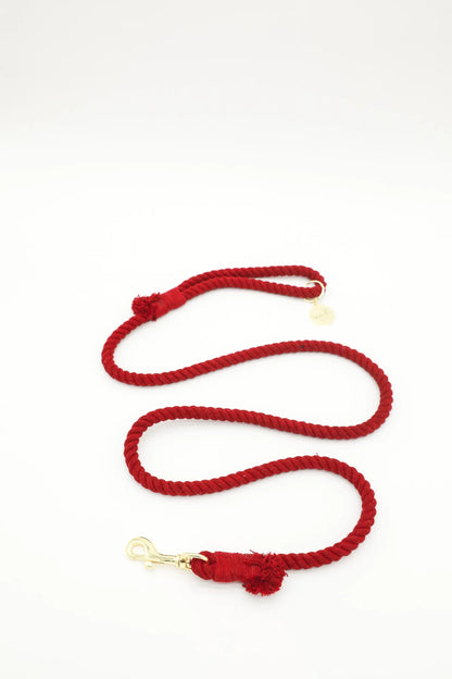 ROPE LEASH - CRIMSON RED
