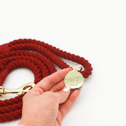 ROPE LEASH - CRIMSON RED