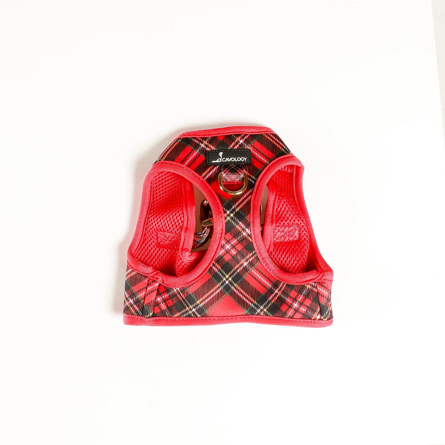 VEST STEP IN HARNESS - RED PLAID TARTAN