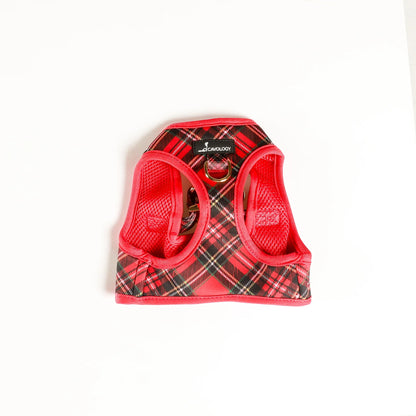 VEST STEP IN HARNESS - RED PLAID TARTAN