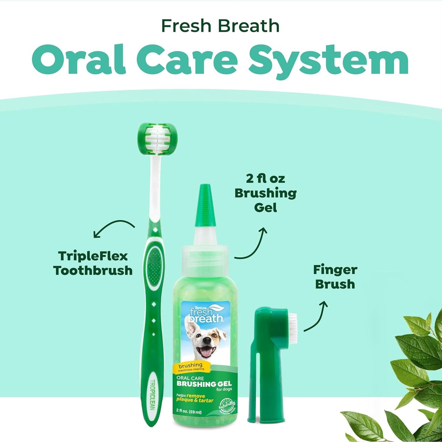 TROPICLEAN FRESH BREATH KIT DE CUIDADO BUCAL PARA PERROS