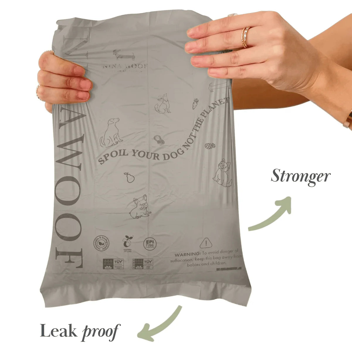 WASTE BAGS BIODEGRADABLE AND COMPOSTABLE (60 BAGS)