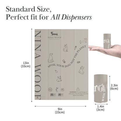 WASTE BAGS BIODEGRADABLE AND COMPOSTABLE (60 BAGS)
